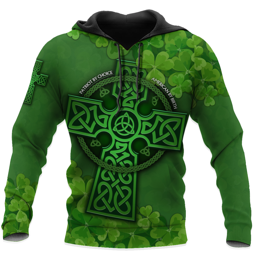 Irish St.Patrick Celtic Cross And Shamrock All Over Print  For Men & Women  HT6769