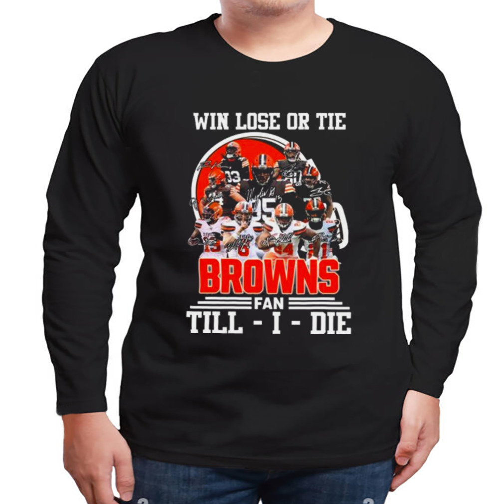 The cleveland browns 75th anniversary signatures for fans Tshirt Hoodie  Sweater in 2023