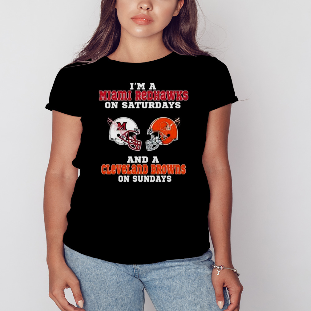 I'm A Miami Redhawks On Saturdays And A Cleveland Browns On Sundays 2023  Art Shirt - Limotees