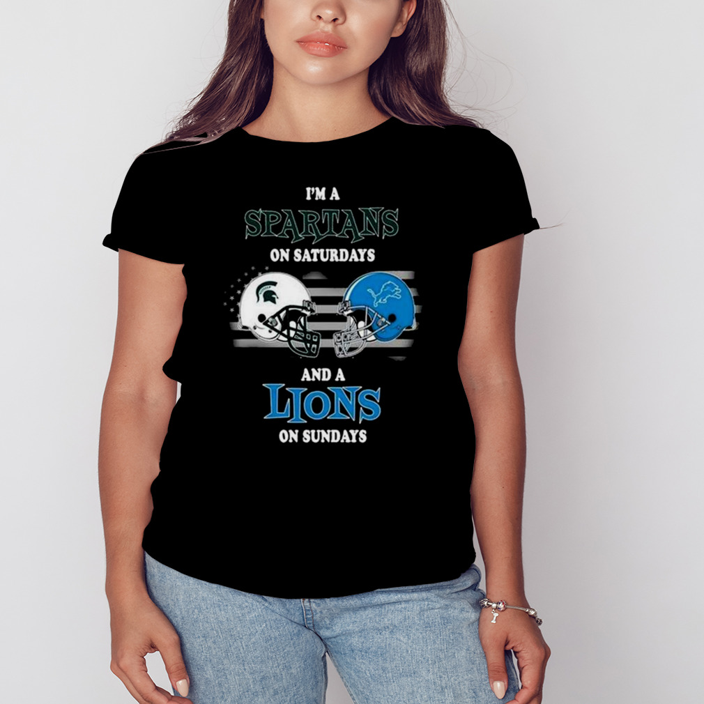 Official I'm A Michigan State Spartans On Saturdays And A Detroit Lions On  Sundays 2023 Shirt, hoodie, longsleeve, sweatshirt, v-neck tee