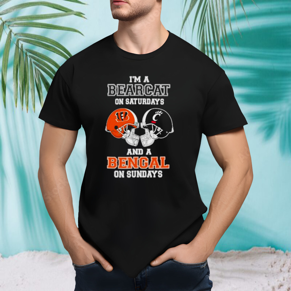 I’m A Bearcats On Saturdays And A Bengals On Sundays Helmet 2023 T-Shirt