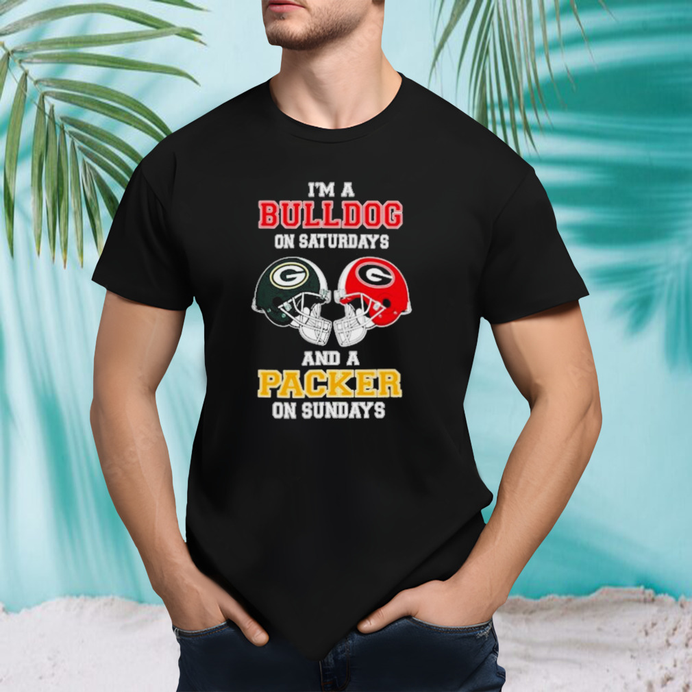 I’m A Bulldogs On Saturdays And A Packers On Sundays Helmet 2023 T-Shirt