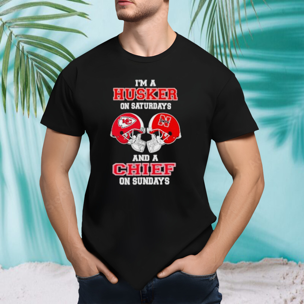 I’m A Huskers On Saturdays And A Chiefs On Sundays Helmet 2023 T-Shirt