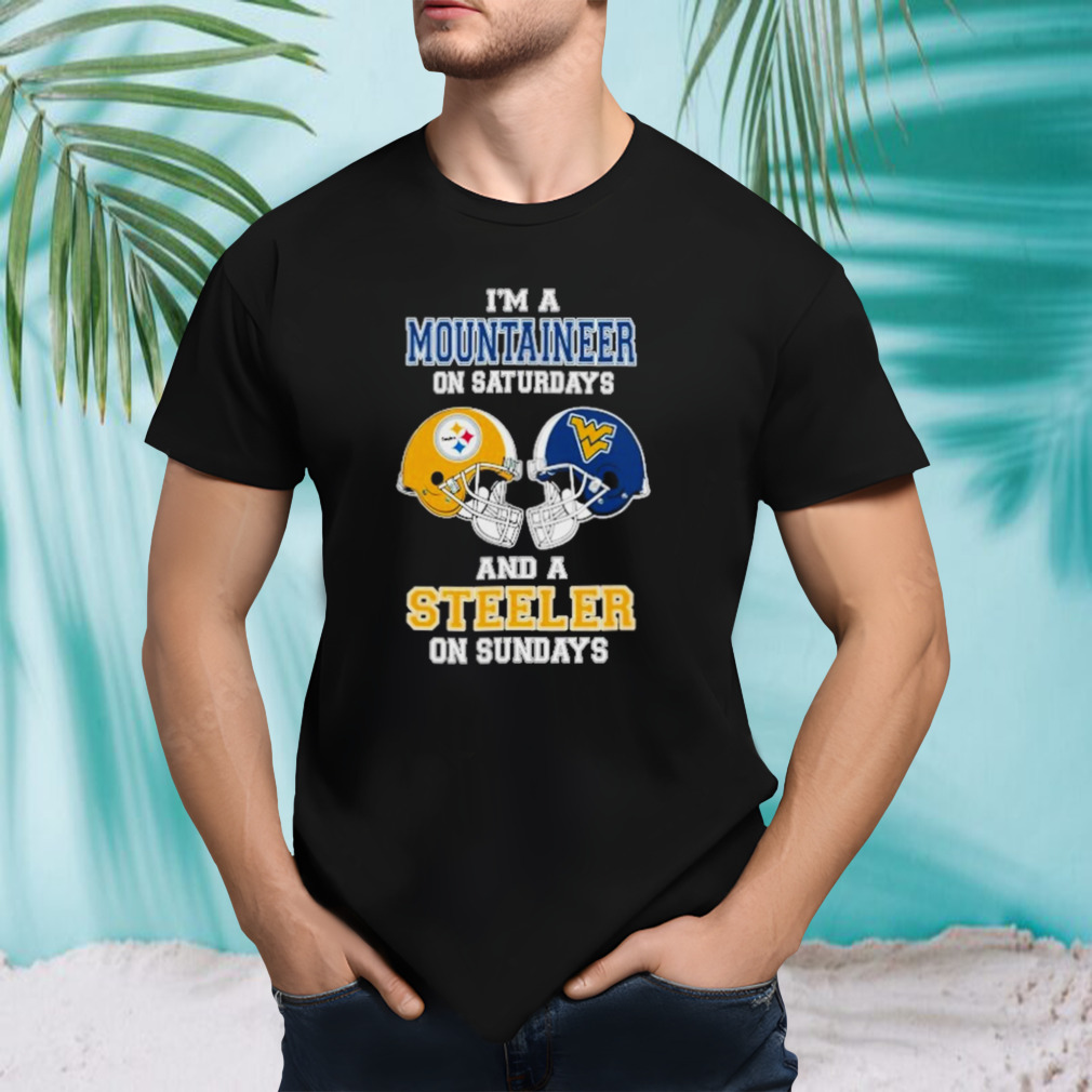 I’m A Mountaineers On Saturdays And A Steelers On Sundays Helmet 2023 T-Shirt