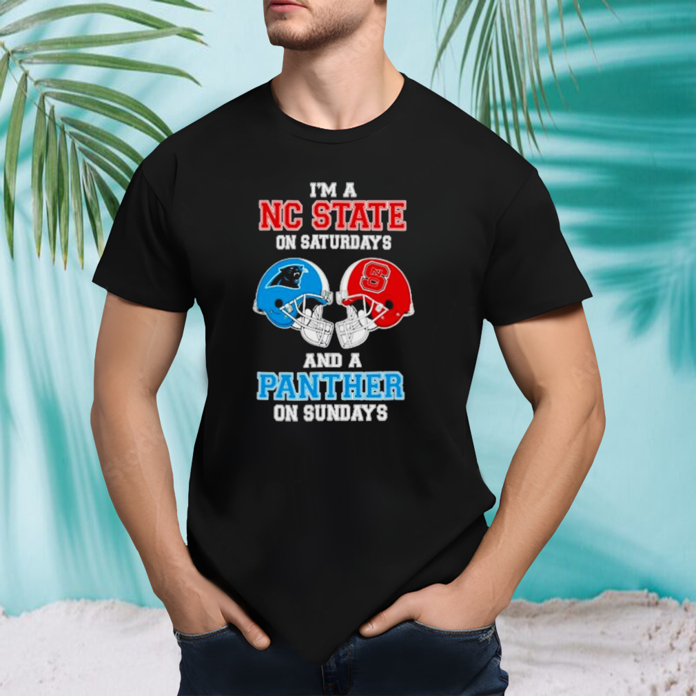 I’m A Nc State On Saturdays And A Panthers On Sundays Helmet 2023 T-Shirt
