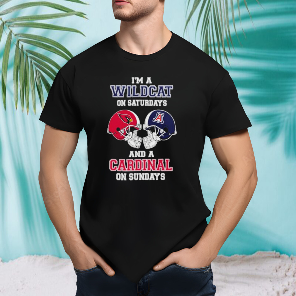 I’m A Wildcats On Saturdays And A Cardinals On Sundays Helmet 2023 T-Shirt