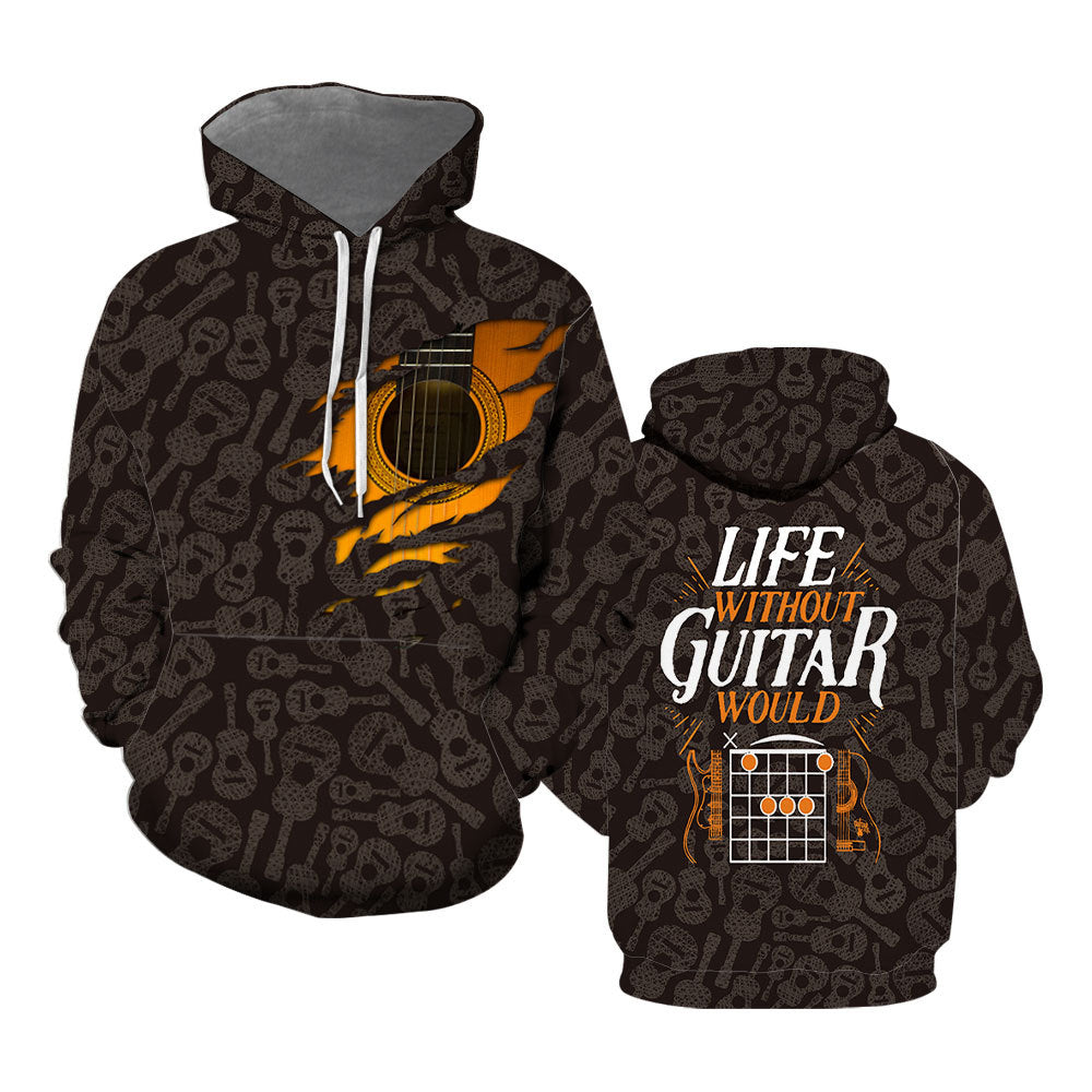 Life Without Guitar Would Be Flat All Over Print  For Men & Women  TH1025