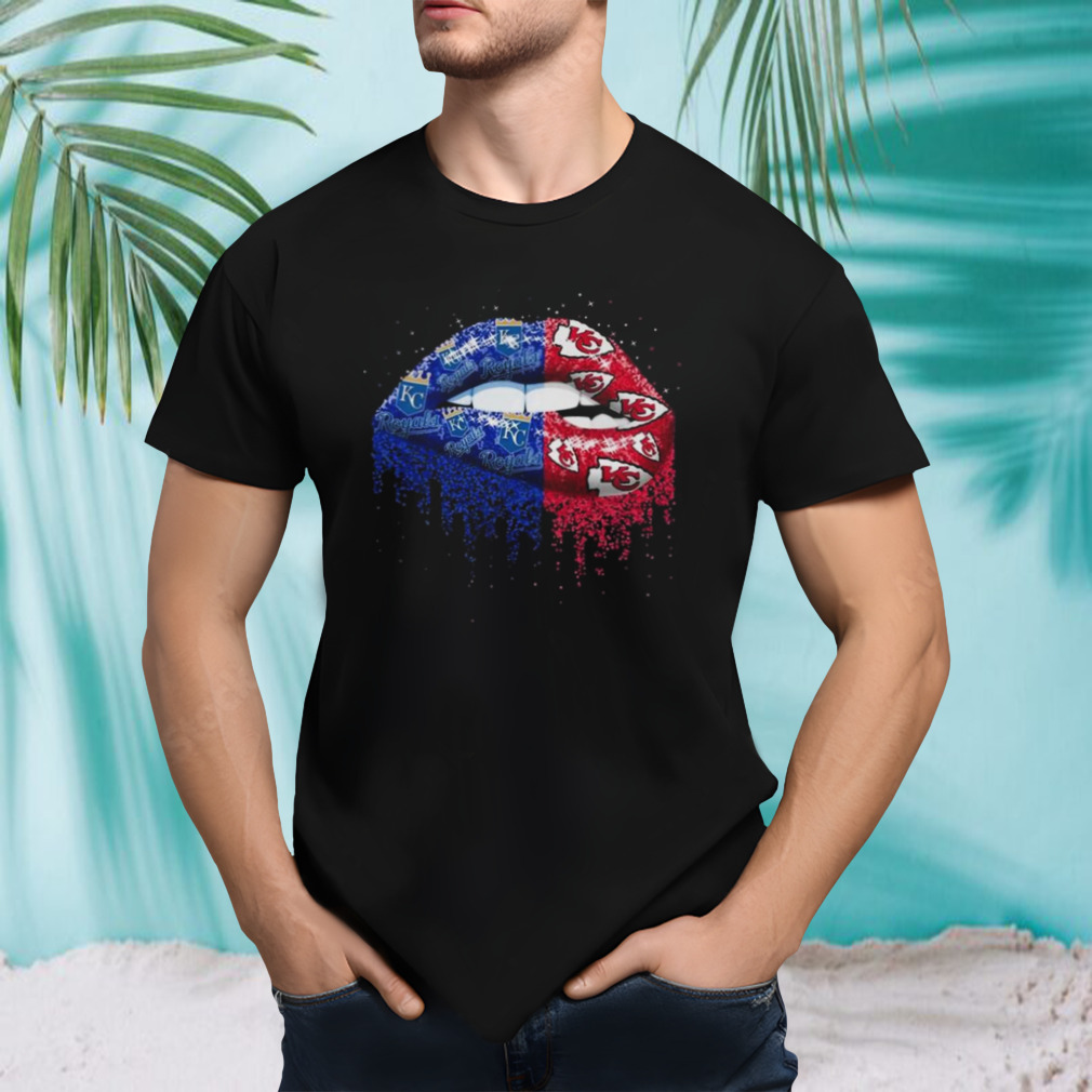 Lips Kansas City Royals And Kansas City Chiefs T-shirt