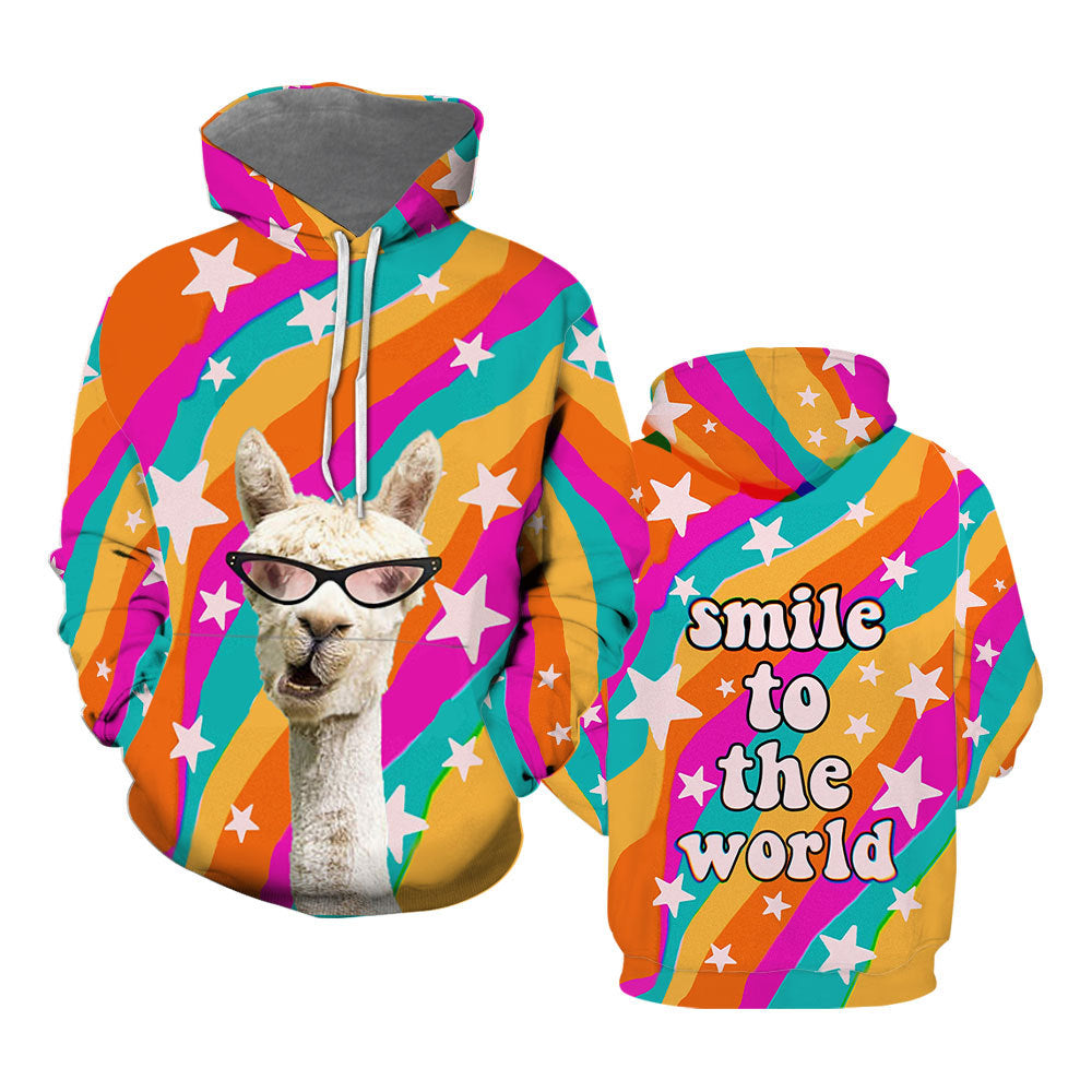 Llama Smile To The World All Over Print  For Men & Women  HP2450