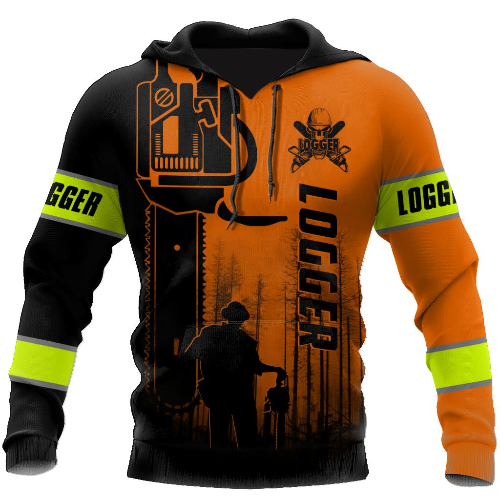 Logger Man Orange All Over Print  For Men & Women  HT8537