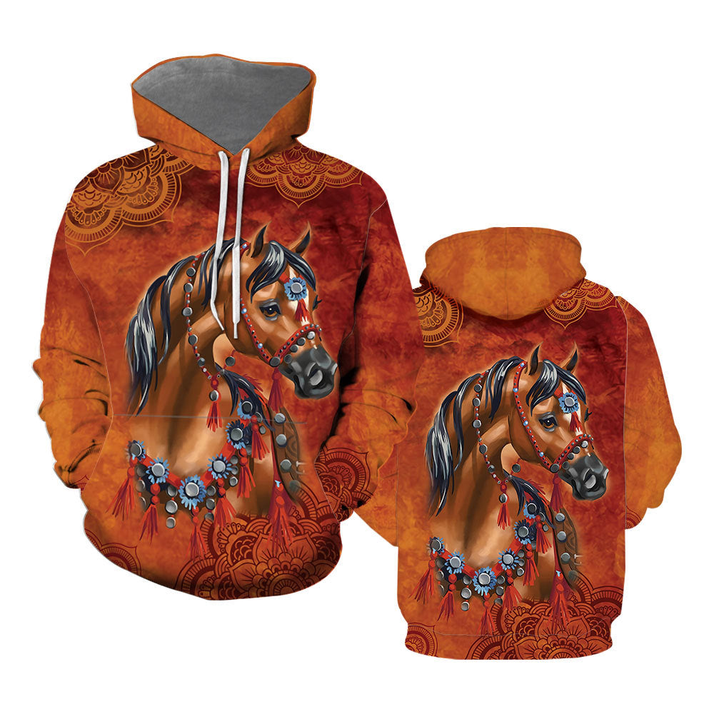 Love Horse Hoodie Over Print  For Men & Women  TH1198