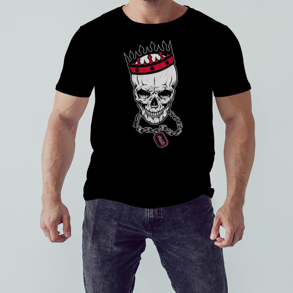 Mlb Atlanta Braves Skull Rock With Crown 2023 Shirt - Peanutstee