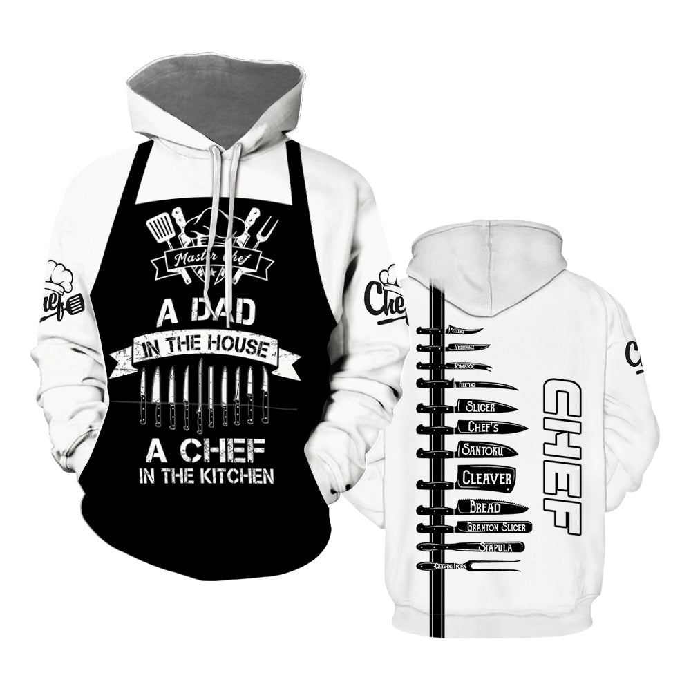 Master Chef With Knife All Over Print  For Men & Women  HP5322