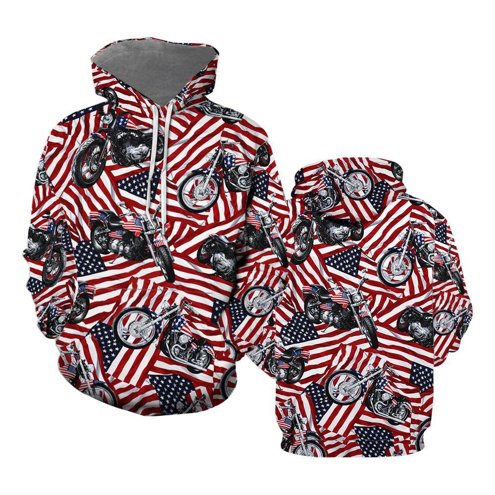 Motorcycles American Flag All Over Print  For Men & Women  HP2226