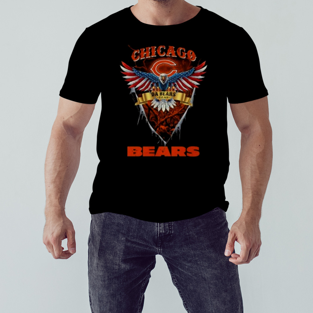 NFL US Eagle Da Bears Chicago Bears T Shirt - Limotees