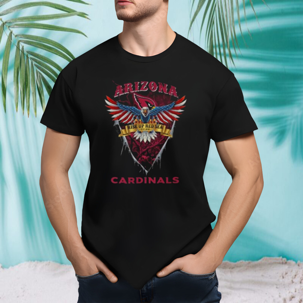 NFL US Eagle Rise Up Red Sea Arizona Cardinals T-Shirt