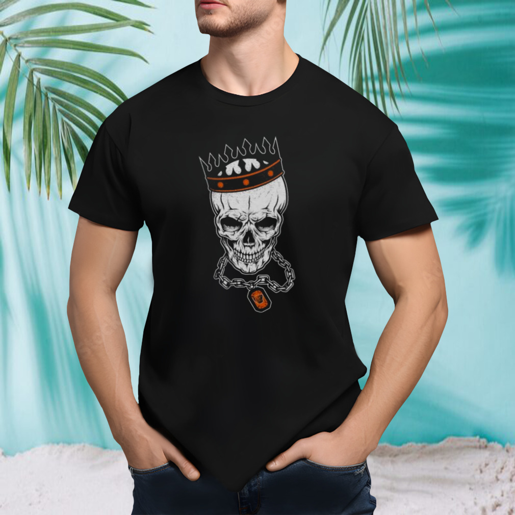 Nfl Cleveland Browns Skull Rock With Crown 2023 T-shirt