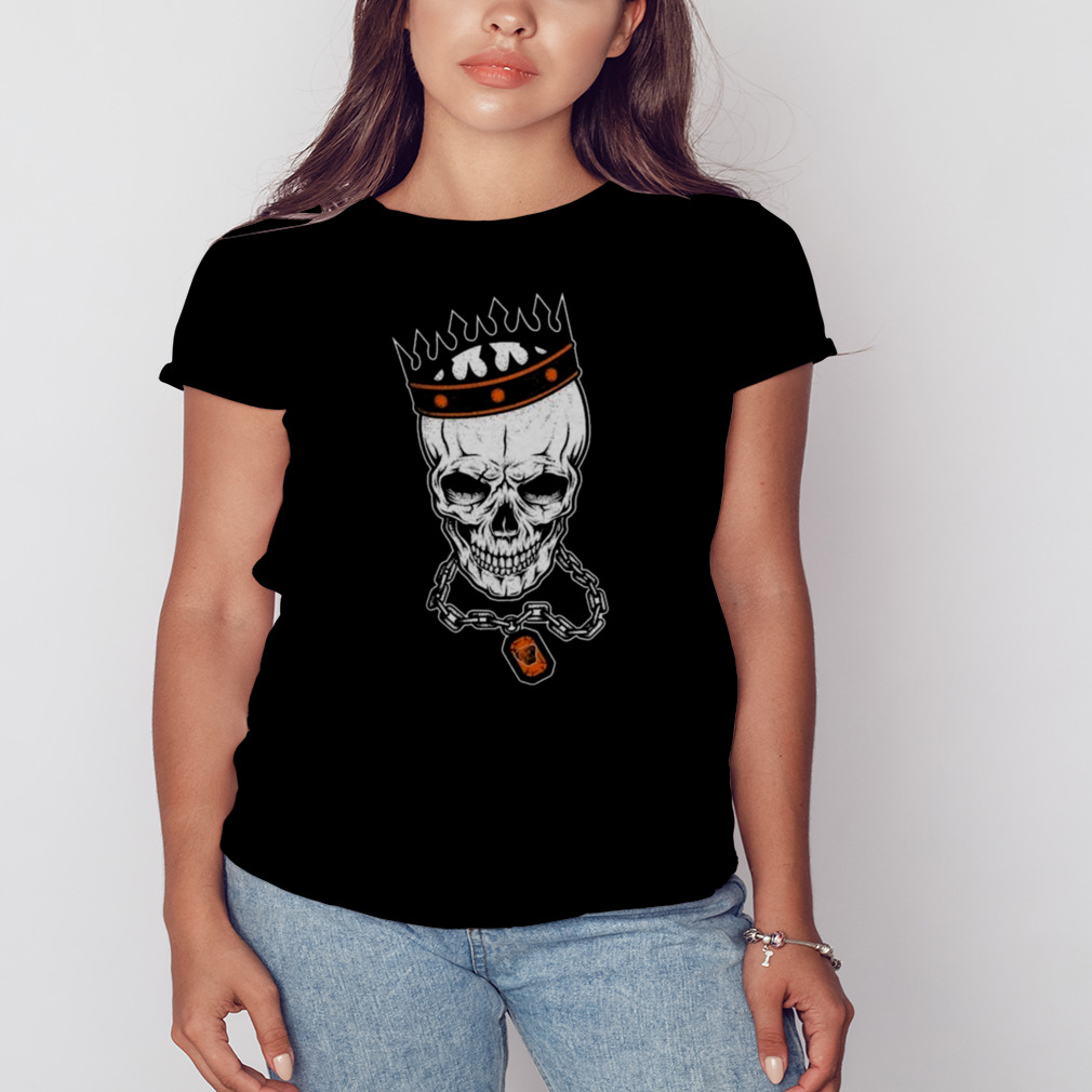 Nfl Cleveland Browns Skull Rock With Crown 2023 Shirt - Peanutstee