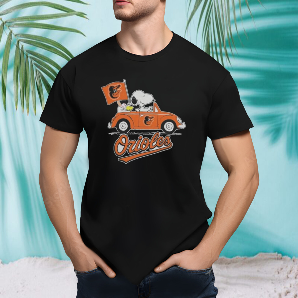Peanuts Snoopy And Woodstock Baltimore Orioles On Car