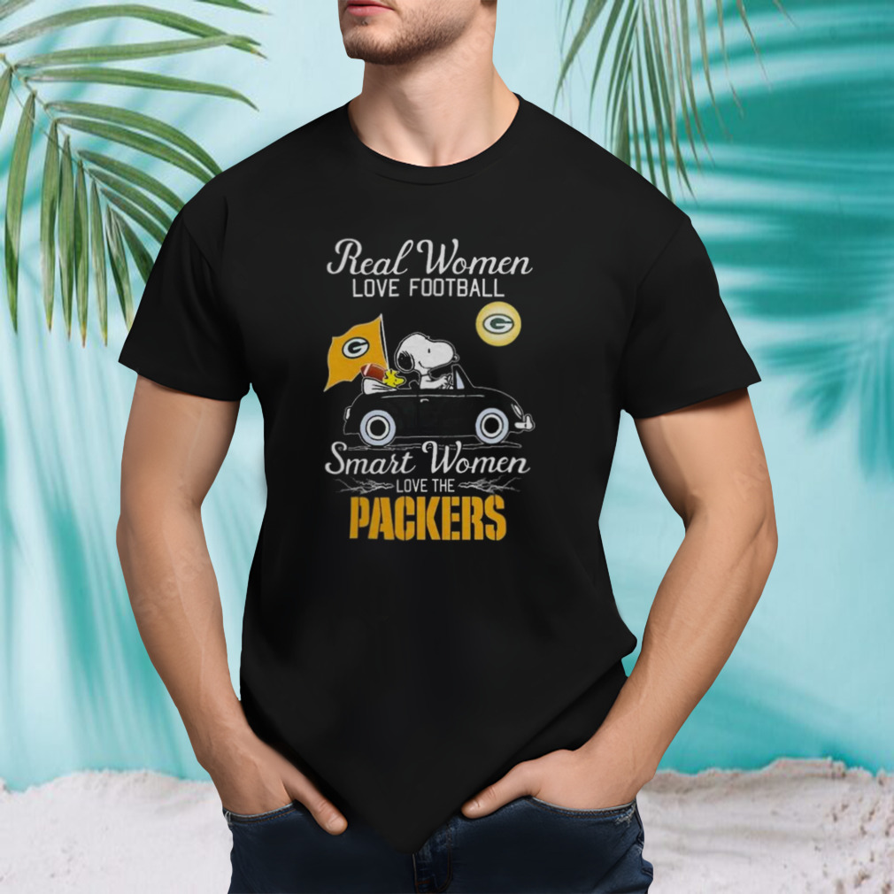 Peanuts Snoopy And Woodstock Real Women Love Football Smart Women Love The Green Bay Packers T-Shirt Peanuts Snoopy And Woodstock Real Women Love Football Smart Women Love The Green Bay Packers T-Shirt