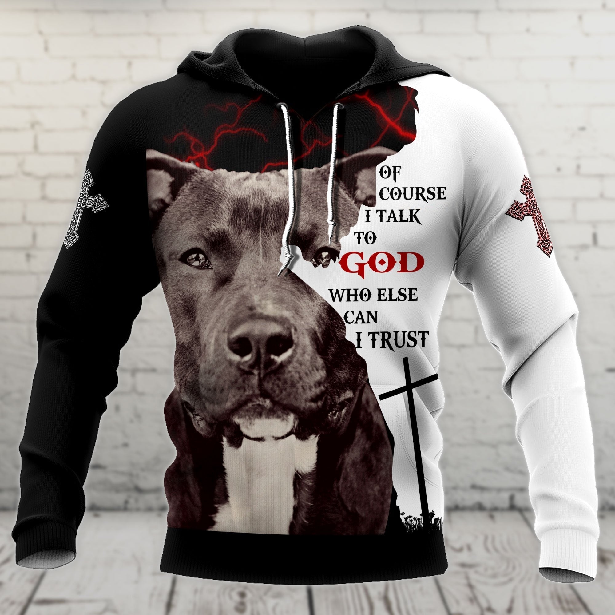 Pit Bull Terier Of Course I Talk To God  All Over Print  For Men & Women  HT7509