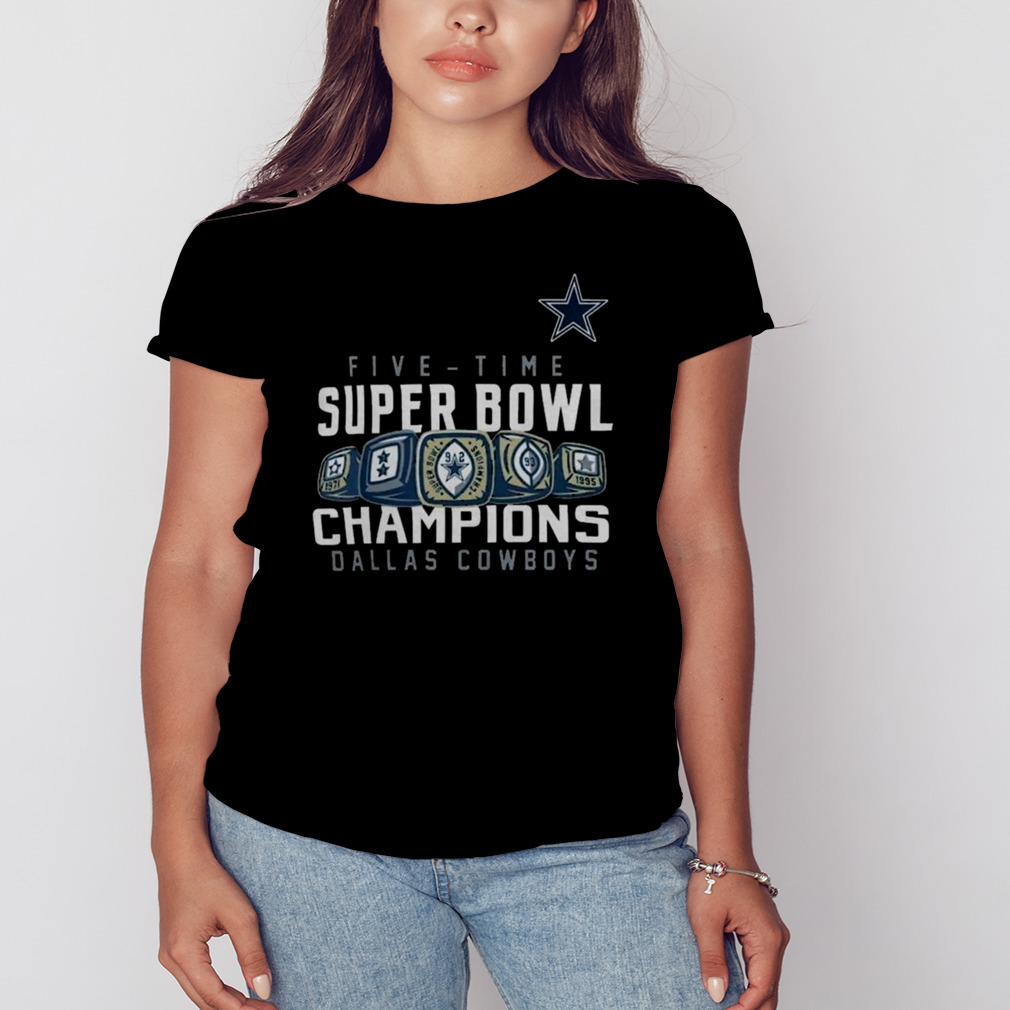 Dallas Cowboys Five time Super Bowl Champions 2023 T shirt - Limotees