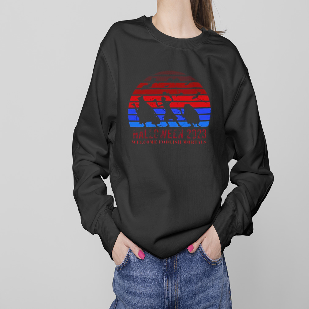 Halloween 2023 welcome foolish mortals vintage 4 Sweaters