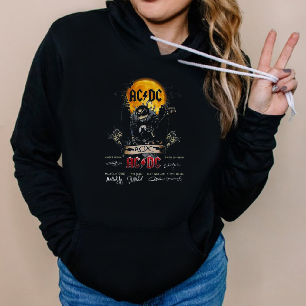 Jack skellington collab ac DC signature halloween shirt 5 Hoodies