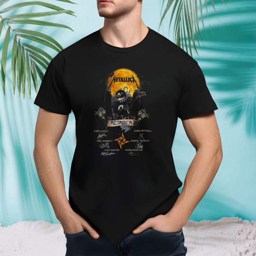 Jack skellington collab metallica signature halloween shirt