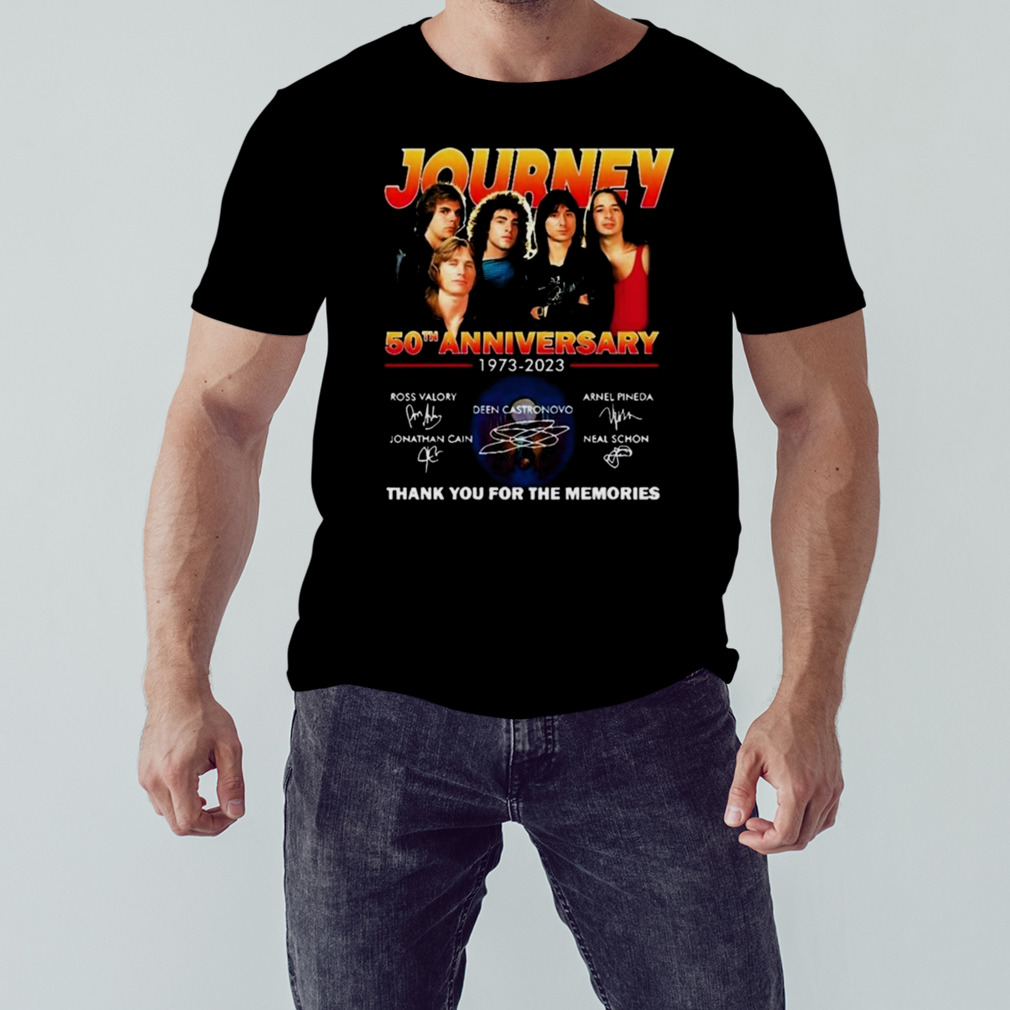Journey Freedom Essential 50th Anniversary 1973 – 2023 Thank You For The Memories Signatures T-shirt 1 Unisex tshirt