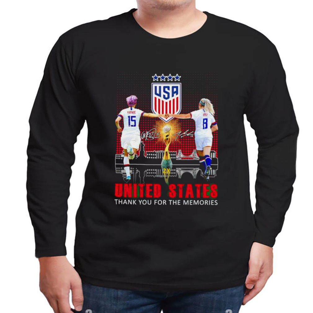 Megan Rapinoe and Julie Ertz United State thank you for the memories shirt 3 Longsleeve tshirt