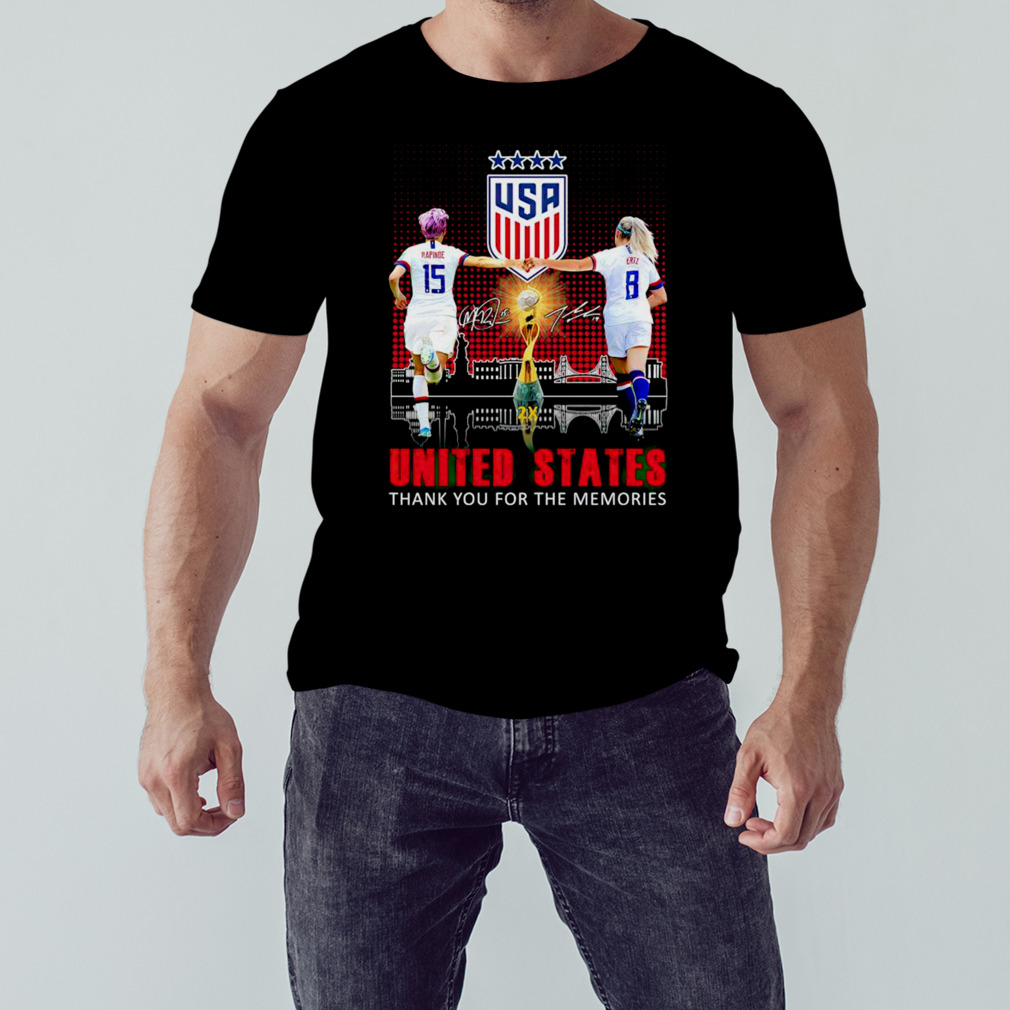 Megan Rapinoe and Julie Ertz United State thank you for the memories shirt
