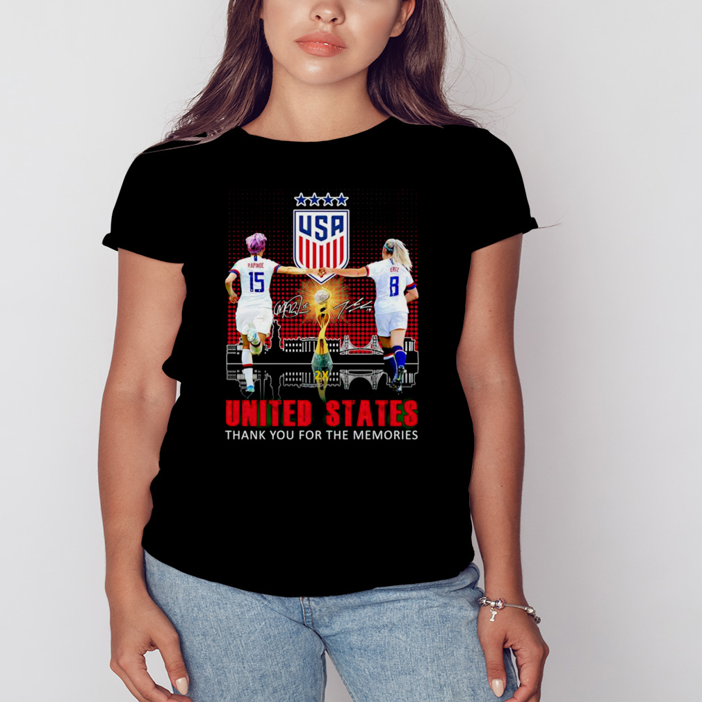 Megan Rapinoe and Julie Ertz United State thank you for the memories shirt 2 Women's tshirt