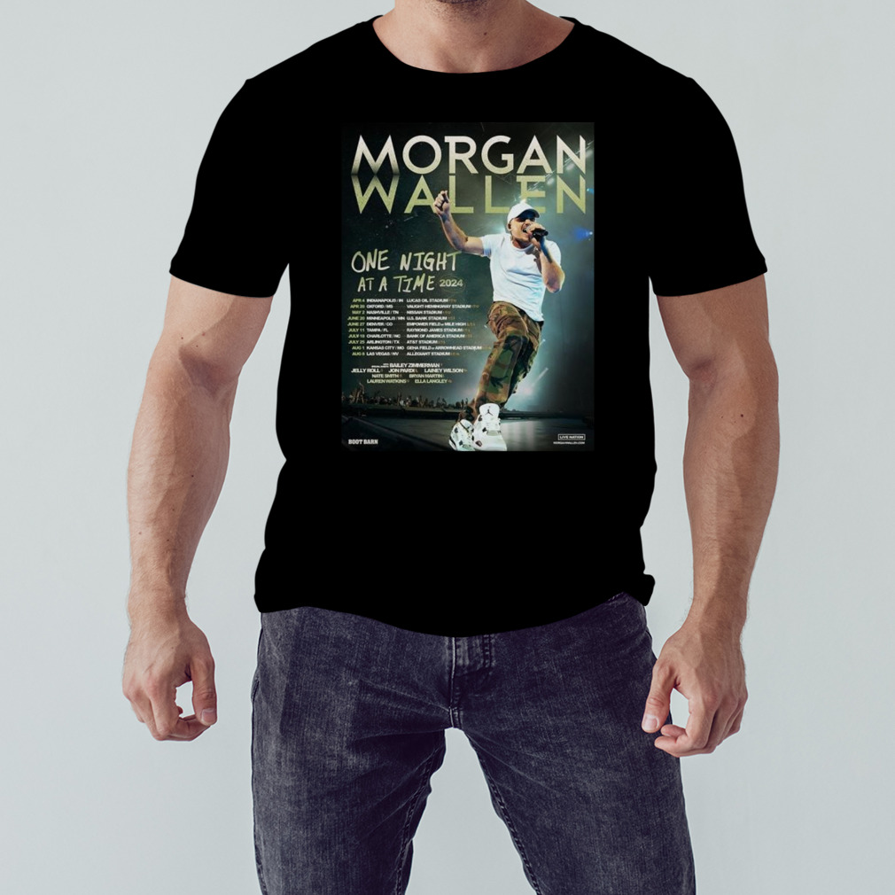 Morgan Wallen Adds 11 Stadium Show To One Night At A Time Tour 2024 T-shirt