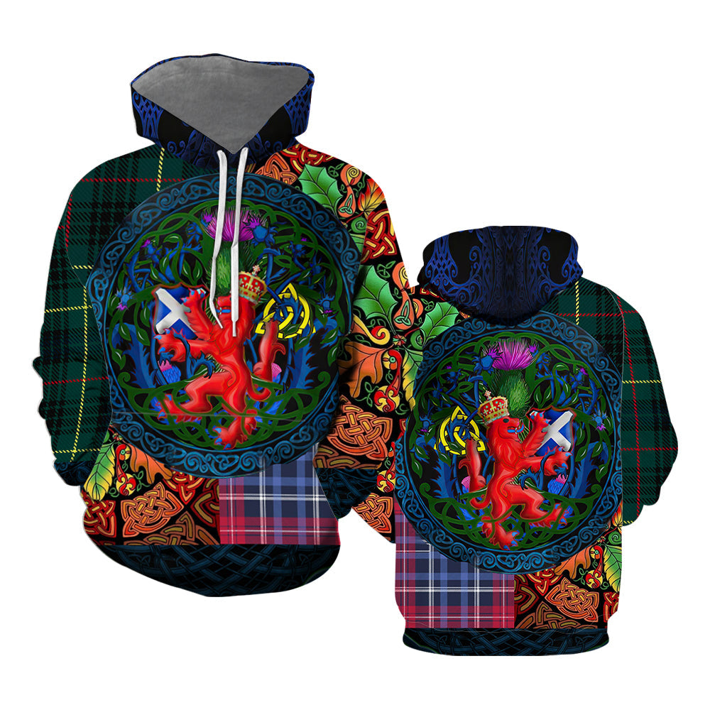 Scotland Rampant Lion With Thistle St. Patrick's Day All Over Print  For Men & Women  HT3299