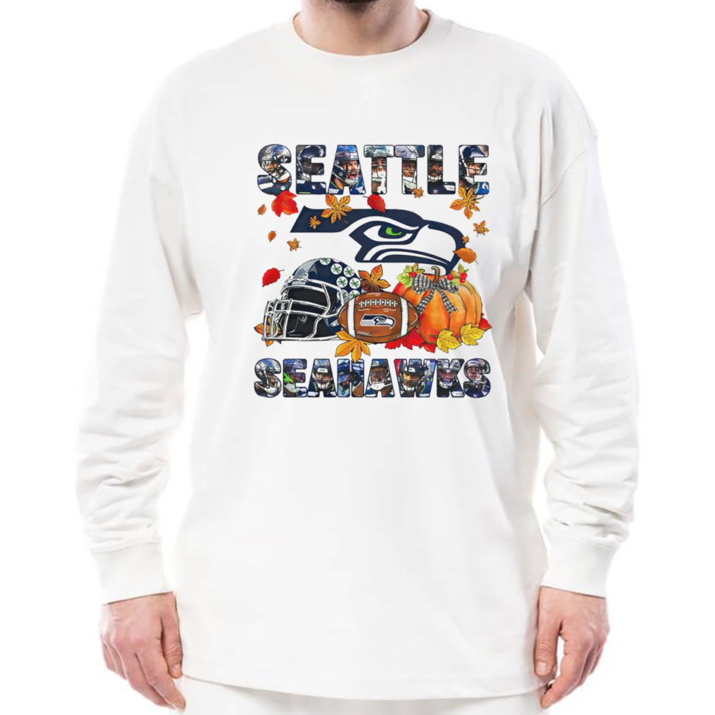 Seattle Seahawks Fall Helmet Pumpkin Shirt - Peanutstee