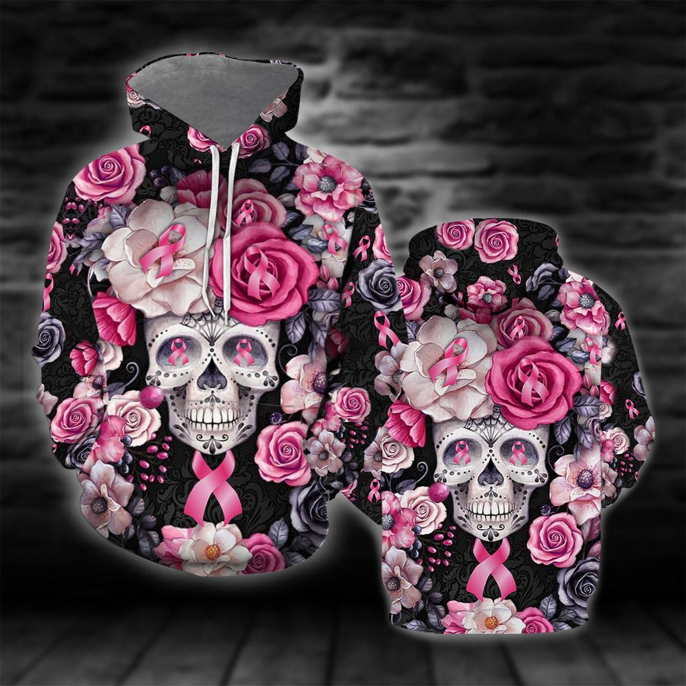 Sugar Skull - Breast Cancer Awareness Pink Ribbon All Over Print  For Men & Women  HO3280