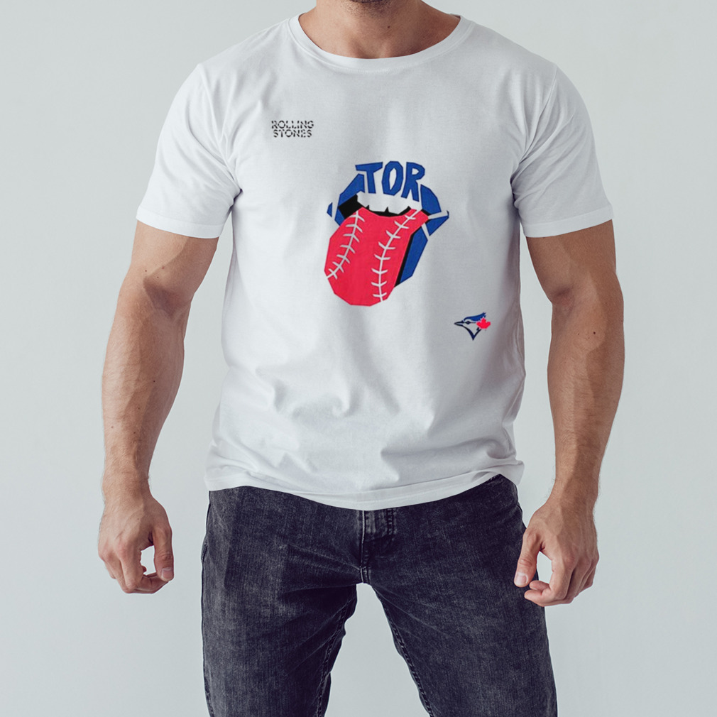The Rolling Stones x Toronto Blue Rays MLB Hackey Diamonds Limited Edition Vinyl Collection Collab Shirt