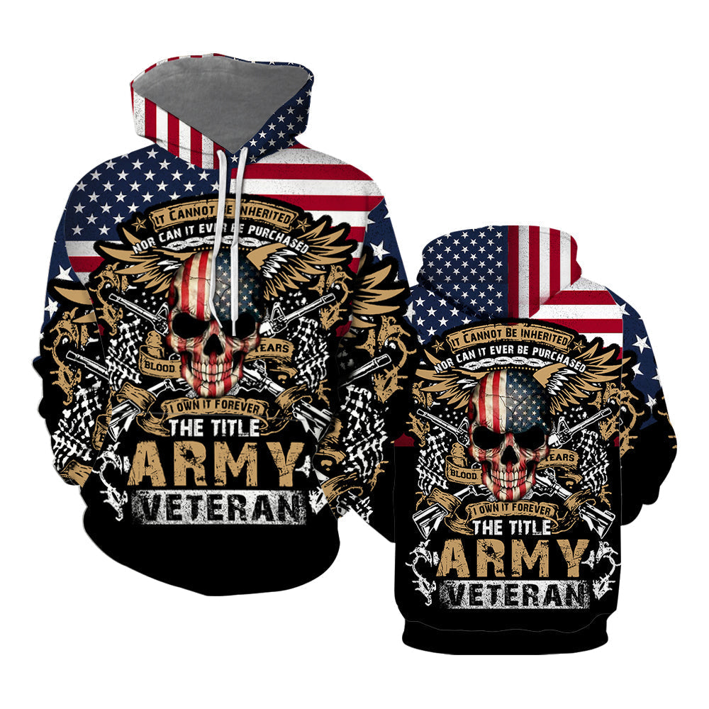 The Title Army Veteran All Over Print  For Men & Women  HT9026