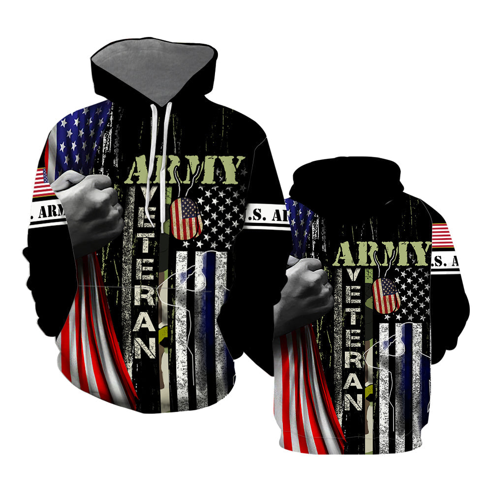 U.S Army Veteran All Over Print  For Men & Women  TH1036