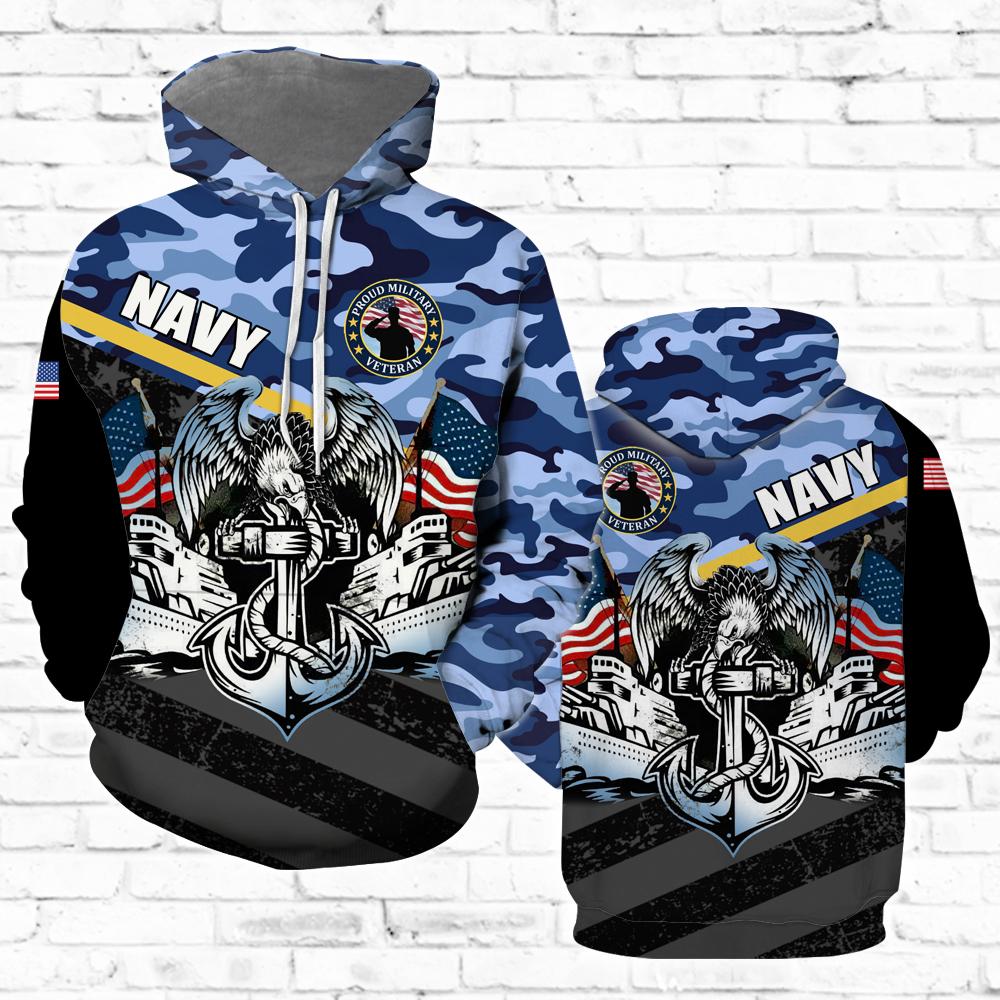 United States Navy Veterans Eagles All Over Print  For Men & Women  HO4900