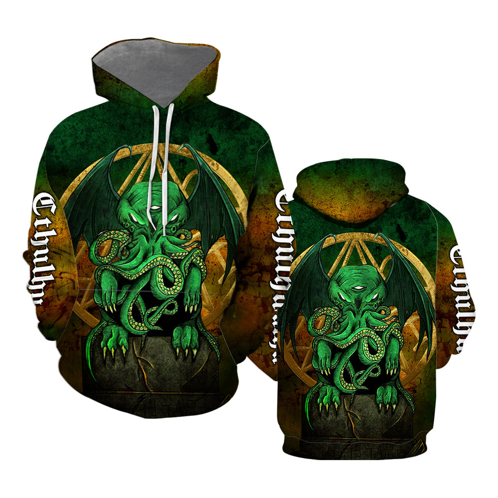 Wake Up Octopus Hoodie Over Print  For Men & Women  HP5426