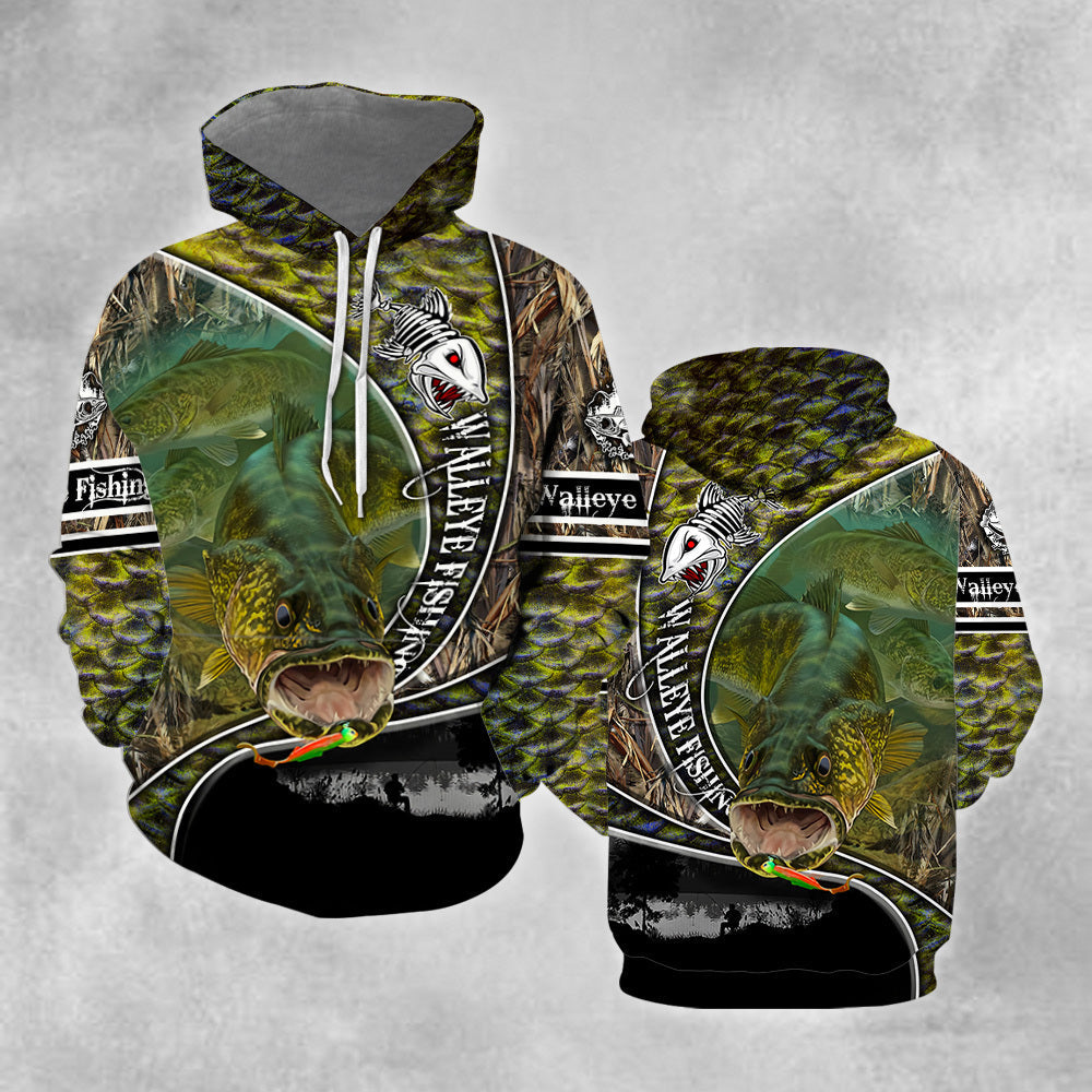 Walleye Fishing All Over Print  For Men & Women  HT4310