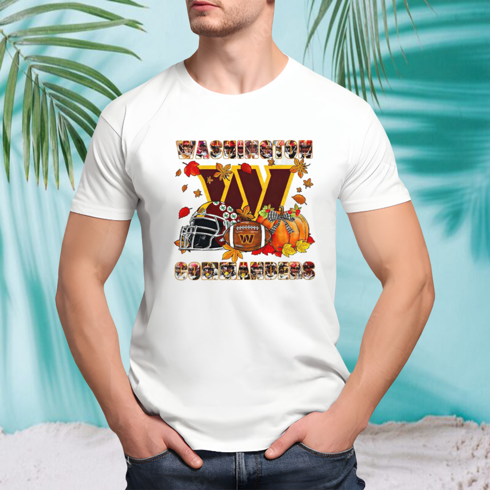 Washington Commanders fall helmet pumpkin shirt