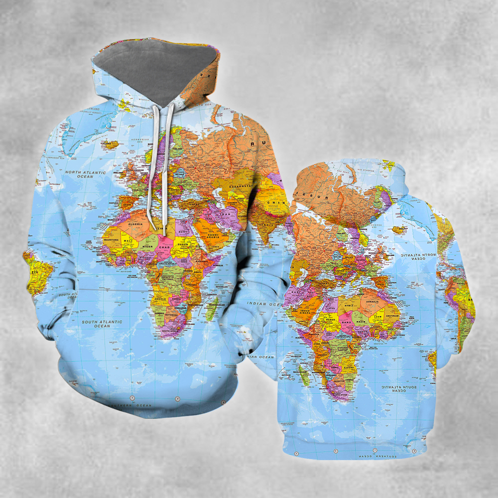 World Map Africa All Over Print  For Men & Women  HO6071