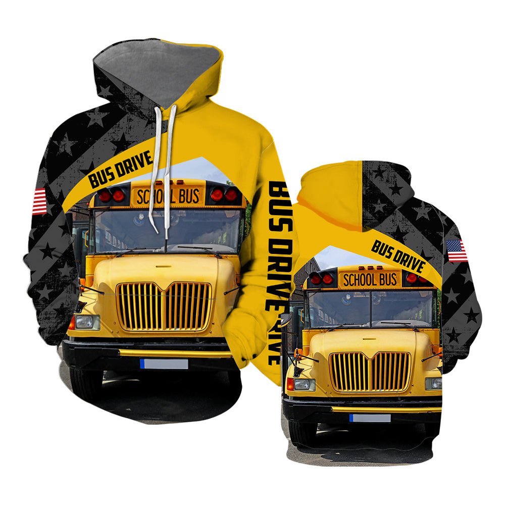Yellow American School Bus Driver All Over Print  For Men & Women  HP5257