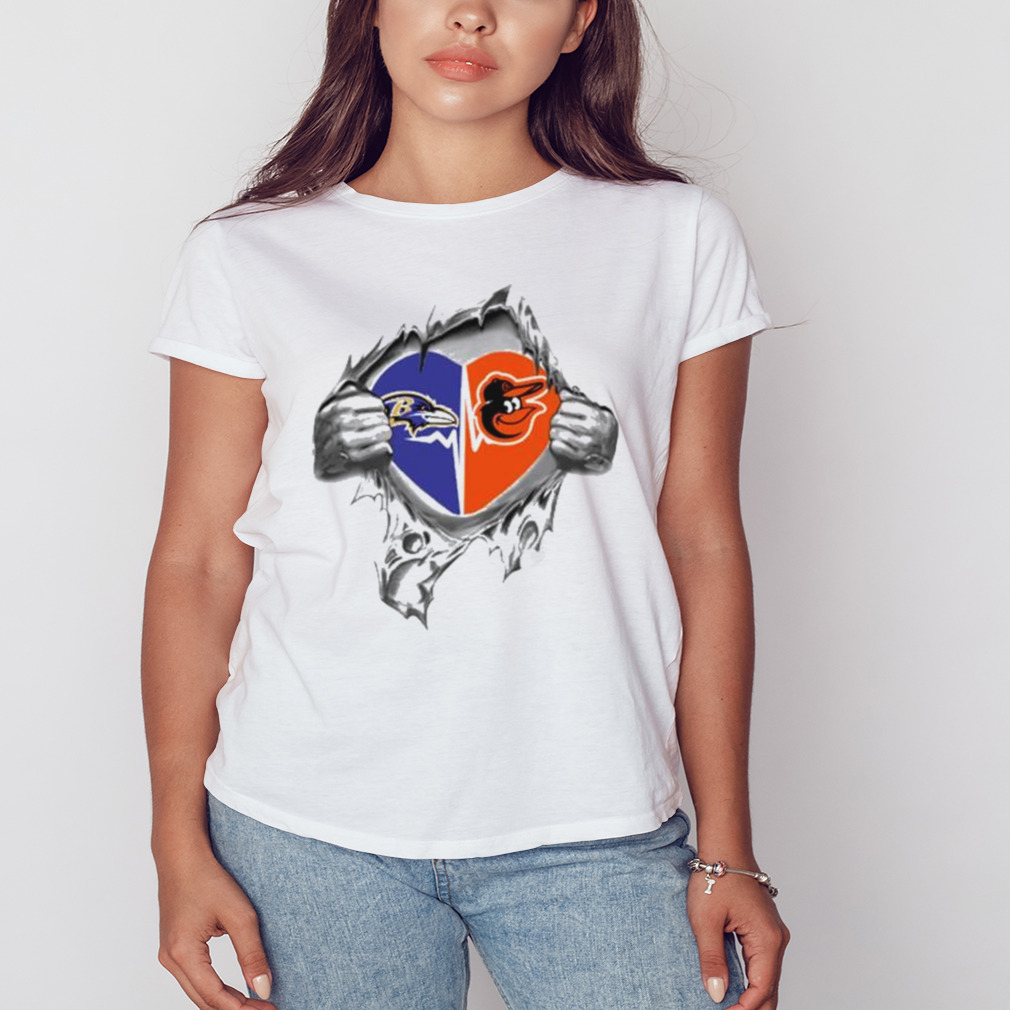 Blood Inside Me Baltimore Ravens And Baltimore Orioles 2023 Shirt -  Peanutstee