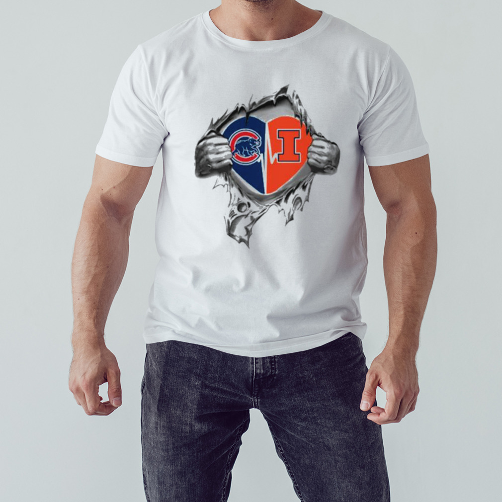 Blood Inside Me Chicago Cubs And Illinois Fighting Illini 2023 shirt