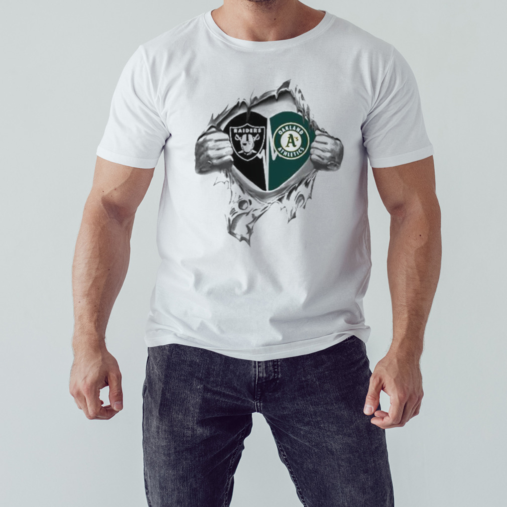 Blood Inside Me Las Vegas Raiders And Oakland Athletics 2023 Shirt