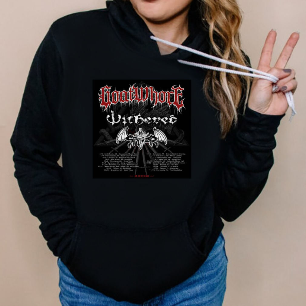 Goatwhore + Withered + Spiter Tour 2024 poster shirt Trend Tee Shirts